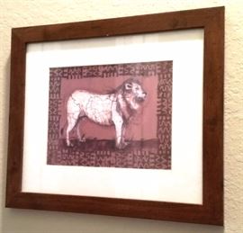 Lion framed pic
