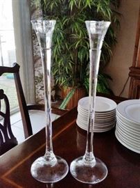 Tall (over 14 inch) crystal candlesticks
