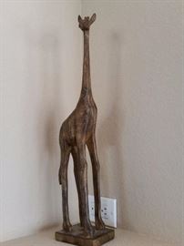 Tall resin giraffe
