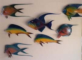 Large Hand painted wood fish by Frank Gabriel.