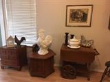 Tea cart and other decor items