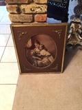 Antique frame and print of Mother and Child