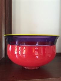 Studio Art Glass Bowl by Alex Bland circa 2007