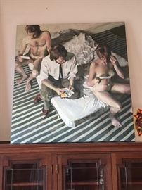   'Pretty Picture' by Jim Rottmeyer Large Oil on Canvas 1988 May Show 