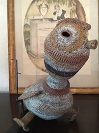 Sepic River Plaited Fiber Figure, Clay Pigment Paint