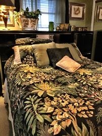 One-Of-Kind Black Lacquered Bedroom Set Including This Beautiful Queen Size Bed... 