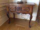 Hand carved french side table $400