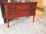 Red French Regency Side table $400
