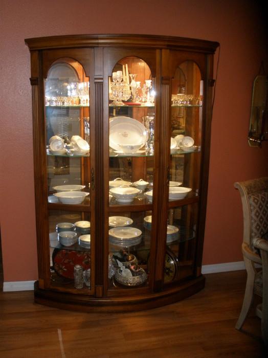 The Noritake china in this cabinet have been gifted to a family member.