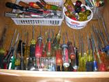 Drawer of screwdrivers