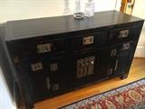 Asian inspired vintage sideboard