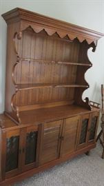 MID CENTURY MAPLE CHINA CABINET