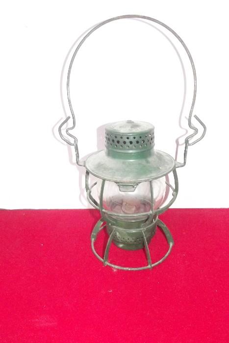 Railroad lantern with clear globe