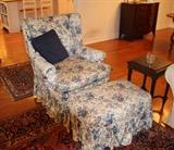 Slip Covered chair in a Waverly pattern