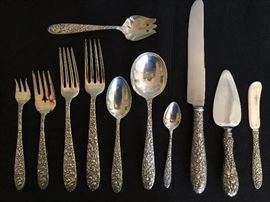 Detail of Sterling Flatware Set