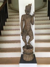 Hand Carved Antique Burmiese Statue