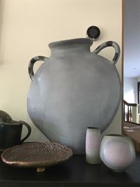 Jill Bonovitz Slab Urn, Studio Pottery