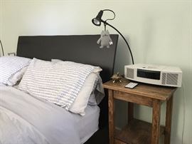 Modern Sleigh Bed, Queen Bose Alarm Clock Radio