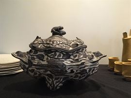 David Regan Lidded Tureen with Frog Motif