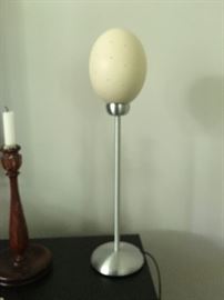 Ostrich Egg Lamp