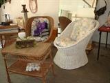 wicker chairs and tables