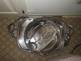Large silverplate trays