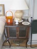 pair of showcase end tables