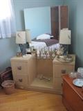 vanity, deco lamps & cedar chest