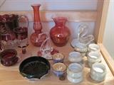 ruby glass & china salts