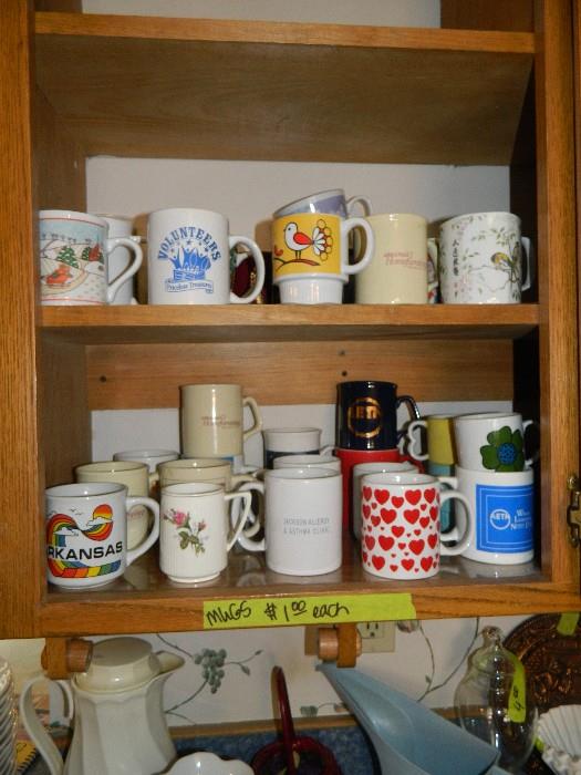 Coffee cups - various sizes and kinds.