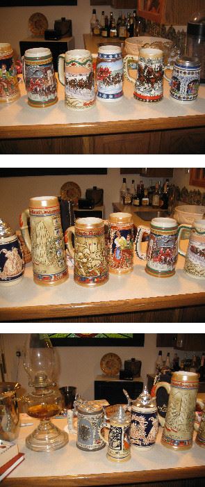 Beer steins, some sold