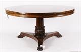 Regency Rosewood Tilt Top Breakfast Breakfront Table, 19th c.
