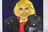 Joan Rivers Portrait with her two dogs