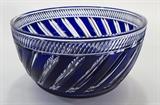 Cut to Clear Cobalt Blue Bowl