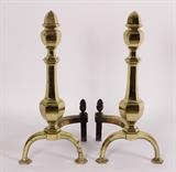 Federal Stye Brass Andirons