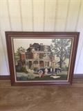 VICTORIAN HOUSE OIL PAINTING