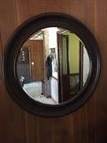 Heavy solid wood mirror, large