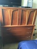 Mid-century modern high boy dresser