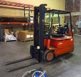 Linde Baker Forklift, Model E16, with Charger, 3500lbs Capacity, 1340 Hours, Upgraded to Include Self Filler for Battery, Battery Has New Lead Cells, May Accumulate Additional Hours