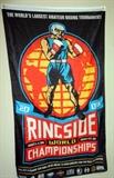 Ringside Boxing Wall Flags QTY 4, One Has Been Cut, All Guts No Glory, 2008 World Championship, Top Contender, 2009 World Championship