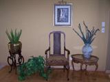 Decorative Potted Plant Stand, Occasional Table, Chair
