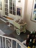Tea cart with sun room furniture
