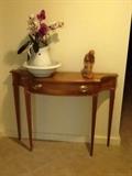Light wood entrance way table