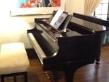 Baby grand bench Steinert piano shiny black