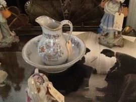 Pitcher and bowl 19 century