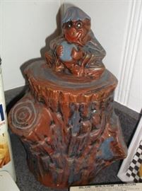 Mc Coy "Monkey on a Stump" cookie jar c. 1970