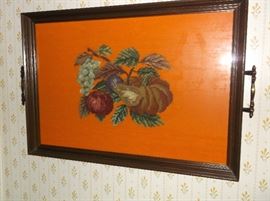 Needlepoint tray 