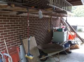 Ladder, wheelbarrow, etc.