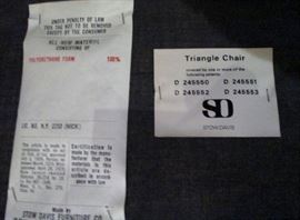 Mid-century Triangle Chair by Stow Davis