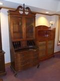 antique secretary 88" tall 3' wide